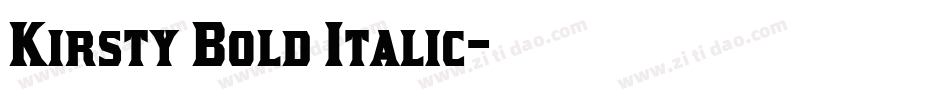 Kirsty Bold Italic字体转换